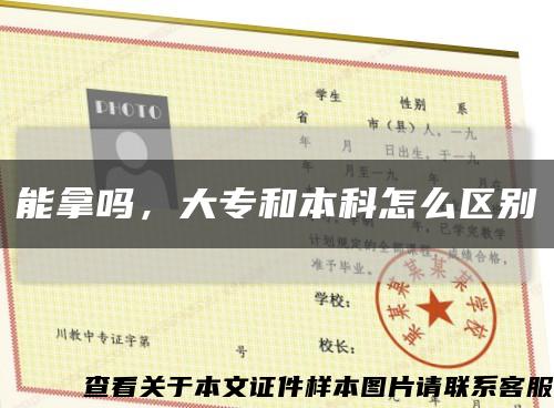 能拿嗎，大專和本科怎么區別縮略圖