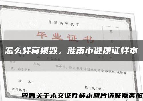 怎么樣算損毀，淮南市健康證樣本縮略圖