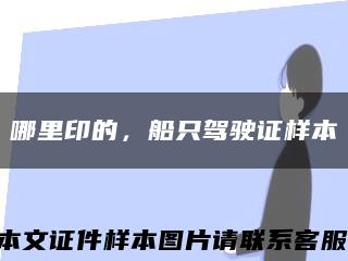 哪里印的，船只駕駛證樣本縮略圖