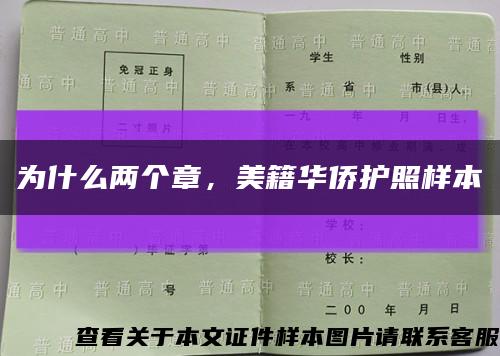 為什么兩個章，美籍華僑護照樣本縮略圖