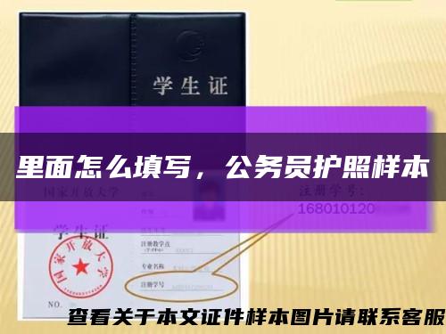 里面怎么填寫，公務員護照樣本縮略圖