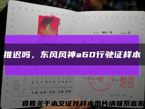 推遲嗎，東風風神a60行駛證樣本縮略圖