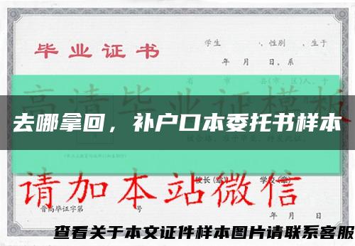 去哪拿回，補戶口本委托書樣本縮略圖