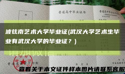波茲南藝術大學畢業證(武漢大學藝術生畢業有武漢大學的畢業證？)縮略圖