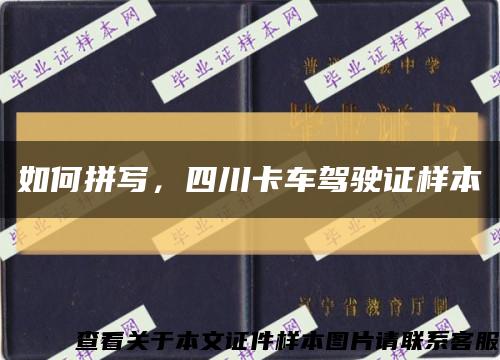如何拼寫，四川卡車駕駛證樣本縮略圖
