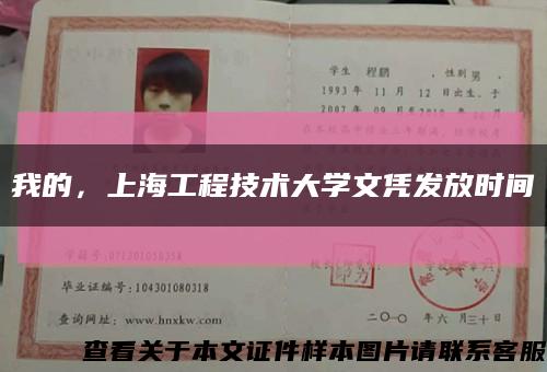 我的，上海工程技術大學文憑發放時間縮略圖