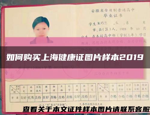 如何購買上海健康證圖片樣本2019縮略圖