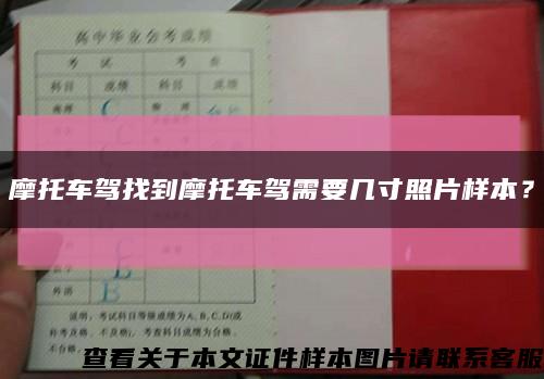 摩托車駕找到摩托車駕需要幾寸照片樣本？縮略圖