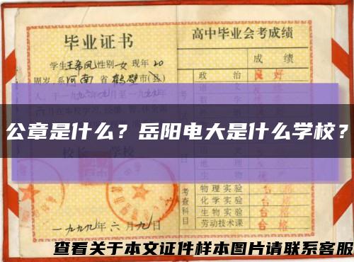 公章是什么？岳陽電大是什么學校？縮略圖