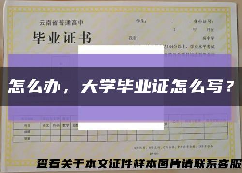 怎么辦，大學畢業證怎么寫？縮略圖