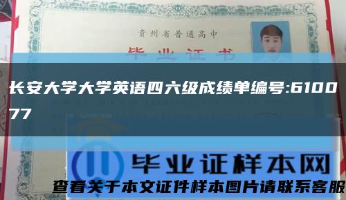 長安大學大學英語四六級成績單編號:610077縮略圖
