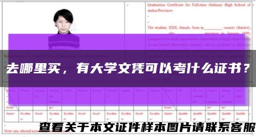 去哪里買，有大學文憑可以考什么證書？縮略圖
