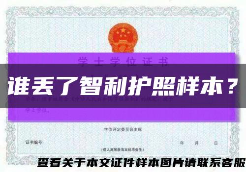 誰丟了智利護照樣本？縮略圖