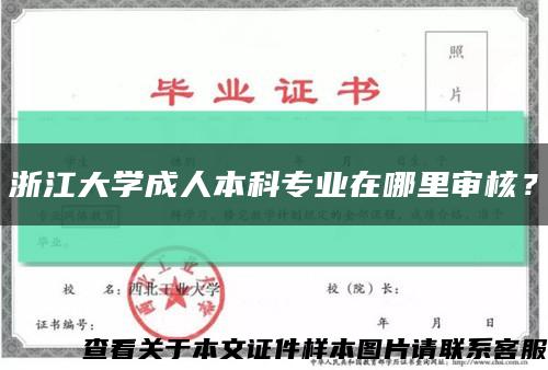 浙江大學成人本科專業在哪里審核？縮略圖