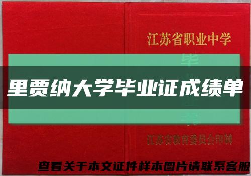 里賈納大學畢業證成績單縮略圖