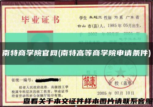 南特商學院官網(南特高等商學院申請條件)縮略圖