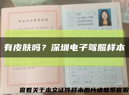 有皮膚嗎？深圳電子駕照樣本縮略圖