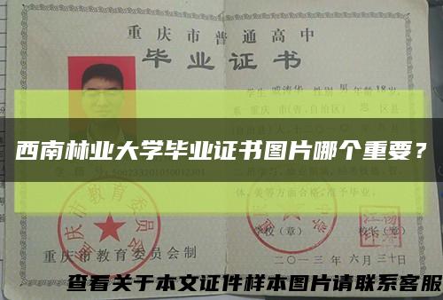 西南林業大學畢業證書圖片哪個重要？縮略圖