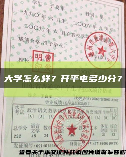 大學怎么樣？開平電多少分？縮略圖