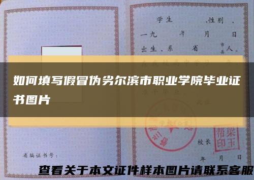 如何填寫假冒偽劣爾濱市職業學院畢業證書圖片縮略圖