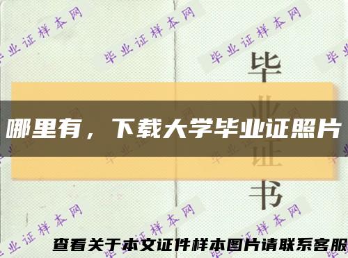 哪里有，下載大學畢業證照片縮略圖