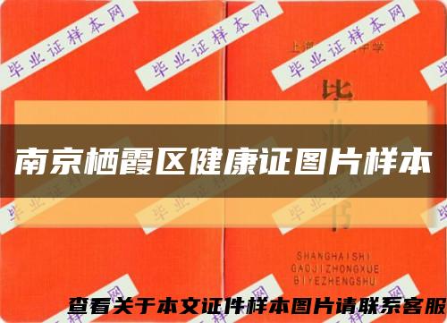 南京棲霞區健康證圖片樣本縮略圖