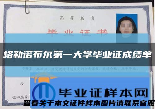 格勒諾布爾第一大學畢業證成績單縮略圖