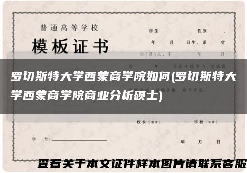 羅切斯特大學西蒙商學院如何(羅切斯特大學西蒙商學院商業分析碩士)縮略圖