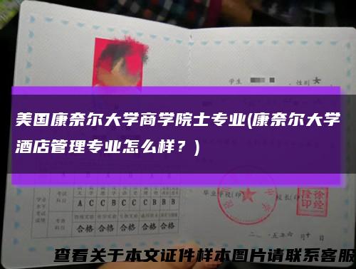 美國康奈爾大學商學院士專業(康奈爾大學酒店管理專業怎么樣？)縮略圖