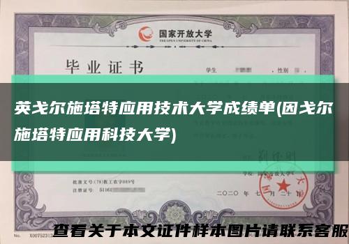 英戈爾施塔特應用技術大學成績單(因戈爾施塔特應用科技大學)縮略圖