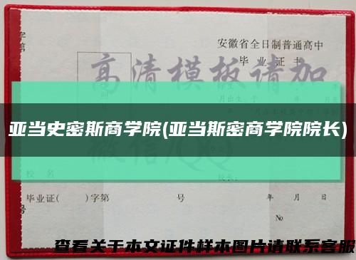 亞當史密斯商學院(亞當斯密商學院院長)縮略圖