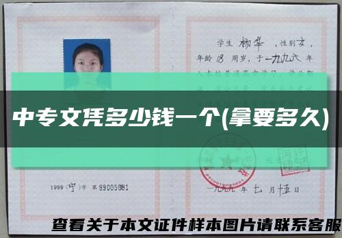 中專文憑多少錢一個(拿要多久)縮略圖