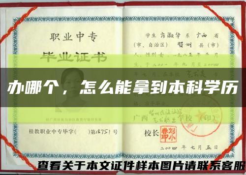 辦哪個，怎么能拿到本科學歷縮略圖