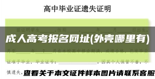 成人高考報名網址(外殼哪里有)縮略圖