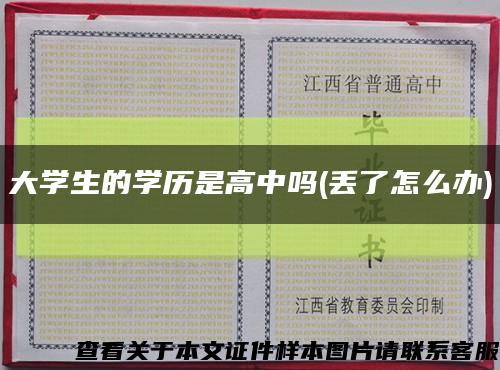 大學生的學歷是高中嗎(丟了怎么辦)縮略圖
