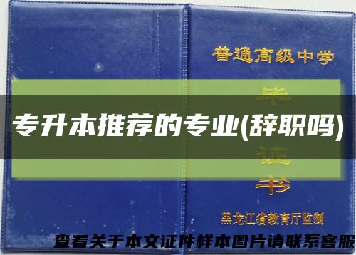 專升本推薦的專業(辭職嗎)縮略圖