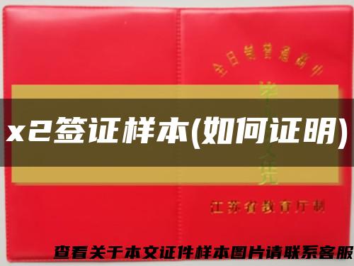 x2簽證樣本(如何證明)縮略圖