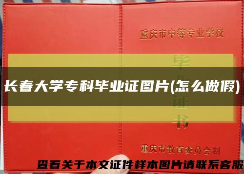 長春大學?？飘厴I證圖片(怎么做假)縮略圖