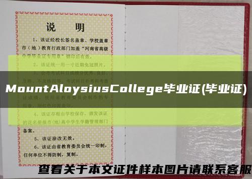 MountAloysiusCollege畢業證(畢業證)縮略圖