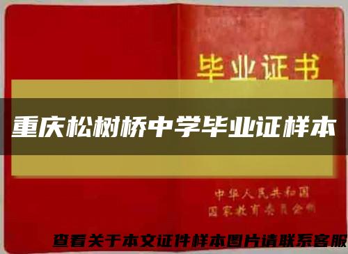 重慶松樹橋中學畢業證樣本縮略圖