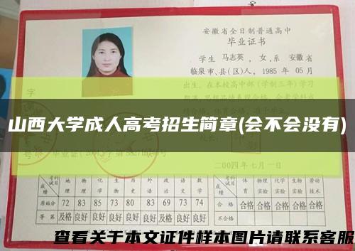 山西大學成人高考招生簡章(會不會沒有)縮略圖