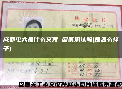 成都電大是什么文憑 國家承認嗎(是怎么樣子)縮略圖
