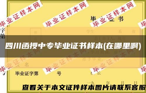 四川函授中專畢業證書樣本(在哪里啊)縮略圖