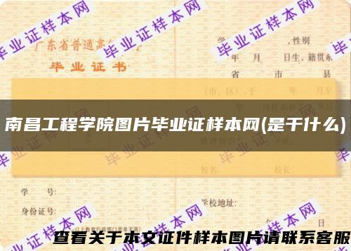 南昌工程學院圖片畢業證樣本網(是干什么)縮略圖