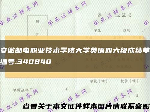 安徽郵電職業技術學院大學英語四六級成績單編號:340840縮略圖