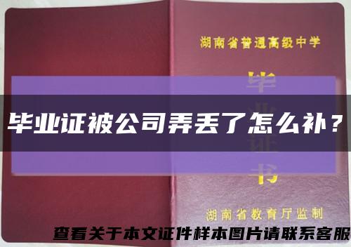 畢業證被公司弄丟了怎么補？縮略圖