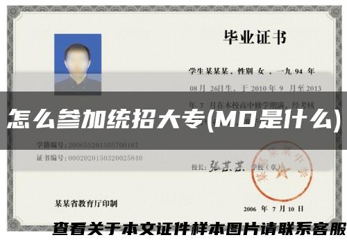怎么參加統招大專(MD是什么)縮略圖