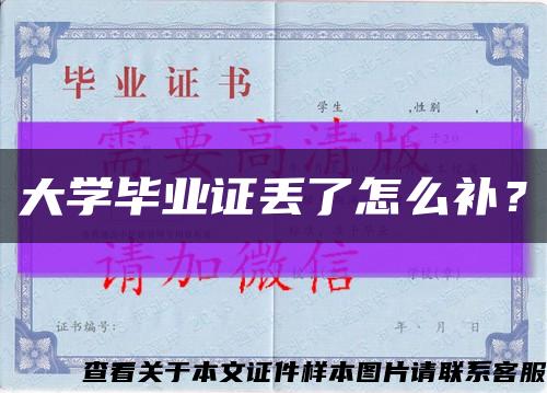 大學畢業證丟了怎么補？縮略圖