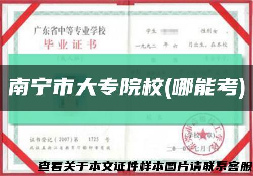 南寧市大專院校(哪能考)縮略圖