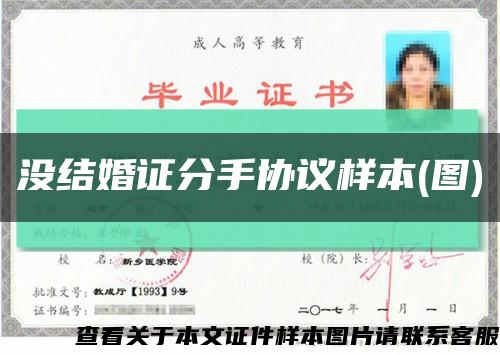 沒結婚證分手協議樣本(圖)縮略圖